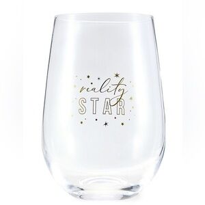 JILL & ALLY ⭐️ Jumbo REALITY STAR Stemless Wine Glass Saks Fifth Avenue NIB ⭐️
